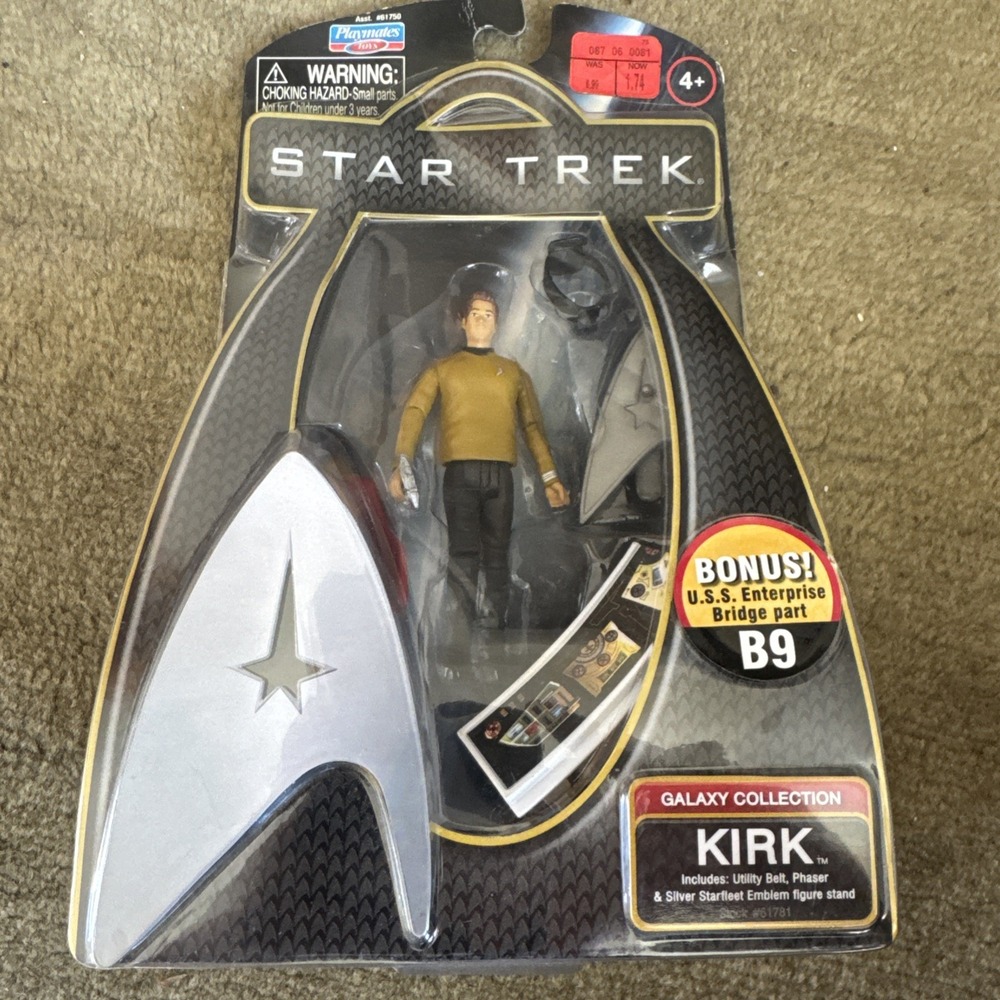 Star Trek Galaxy Collection Kirk Action Figure 2009 Playmates Toys New Sealed